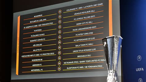 europa league cup draw today